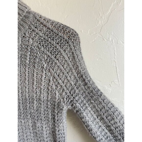 Lauren Ralph Lauren Size Small Gray Striped Alpaca Wool Blend Turtleneck Sweater - Picture 4 of 7